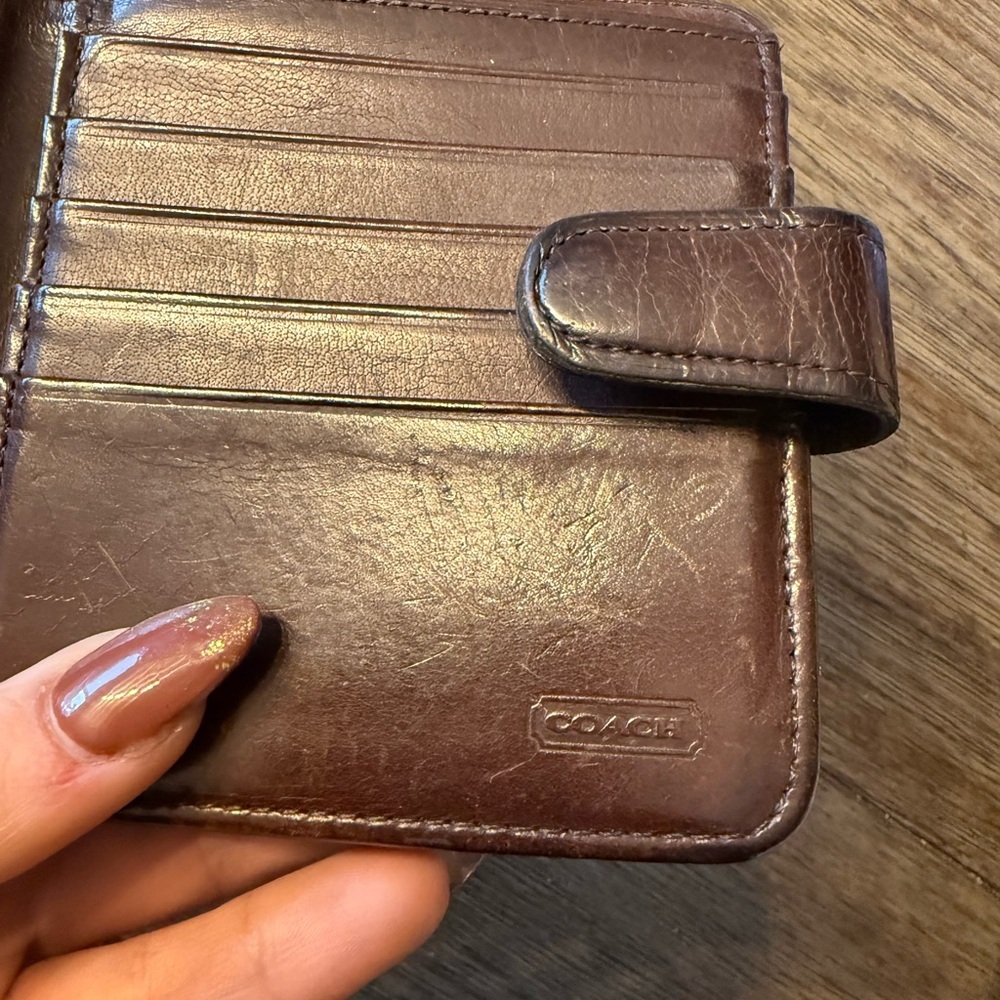 Vintage coach kiss lock leather wallet - Picture 6 of 7